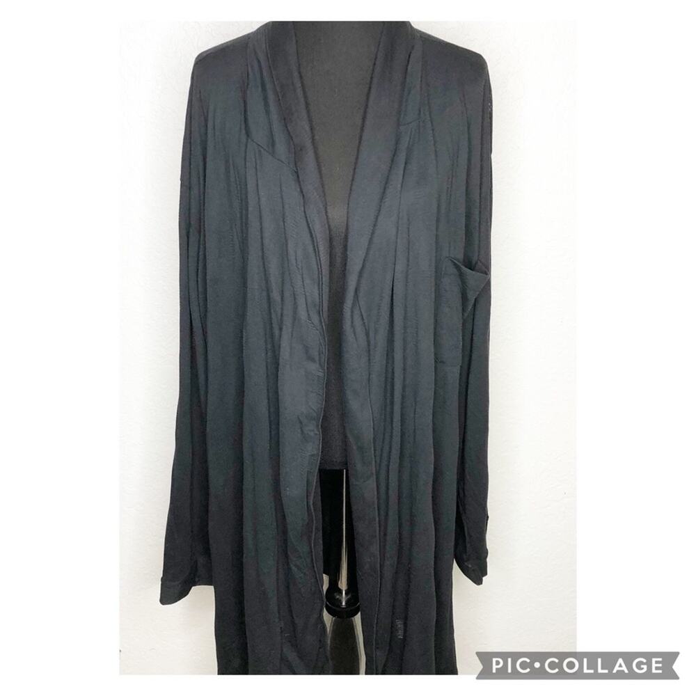 Savage X Fenty black geometric knit open front cardigan / robe size‎ XXXL NWT